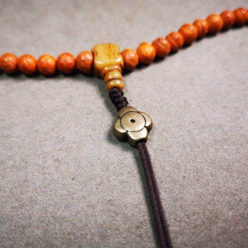 Amulet ,Gesong Flower Marker Spacer Bead for Prayer Bead,Mala - Gandhanra-ART