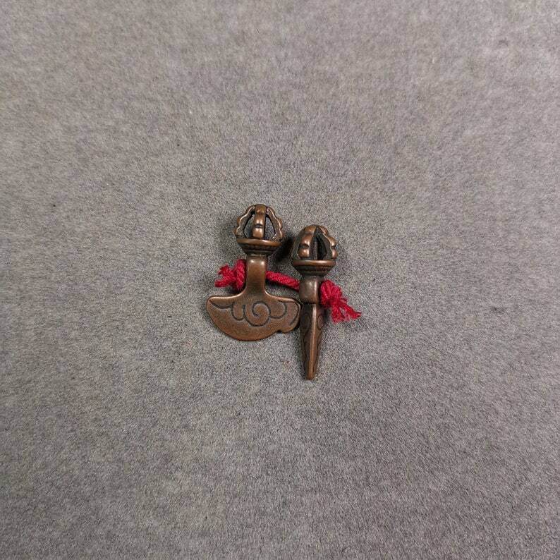 Amulet Pendant,Mini Phurba and Kartika, Mala Accessories - Gandhanra-ART