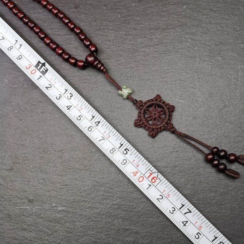 Rosewood Beads Mala,Prayer Beads Necklace - Gandhanra-ART