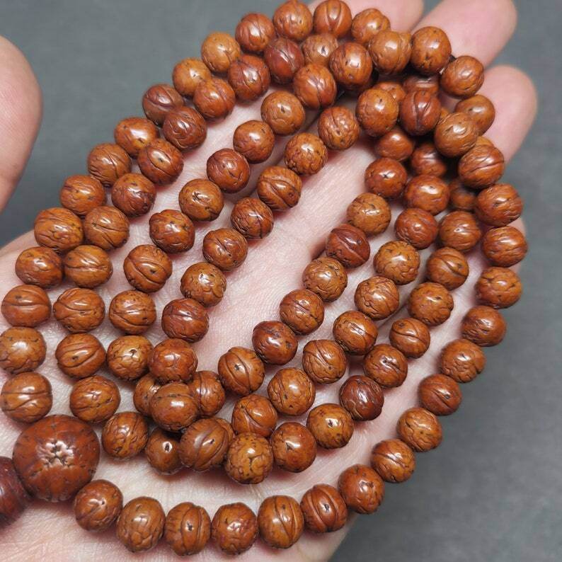 Old Mala,8mm Prayer Beads - Gandhanra-ART