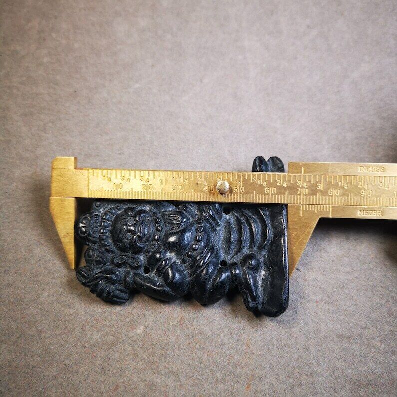 Gandhanra Tibetan Buddhism Statue,Vajrapani Statue,Made of Obsidian