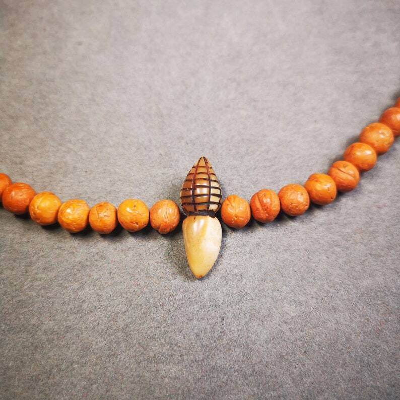 Yak Bone Carved Spacer Bead for Mala,Niang La TsaTsa Statue,Stupa Amulet - Gandhanra-ART