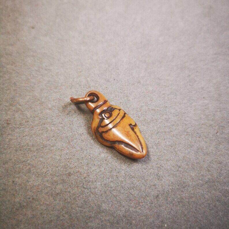 Yak Bone Amulet,Shankha,Conch Pendant - Gandhanra-ART