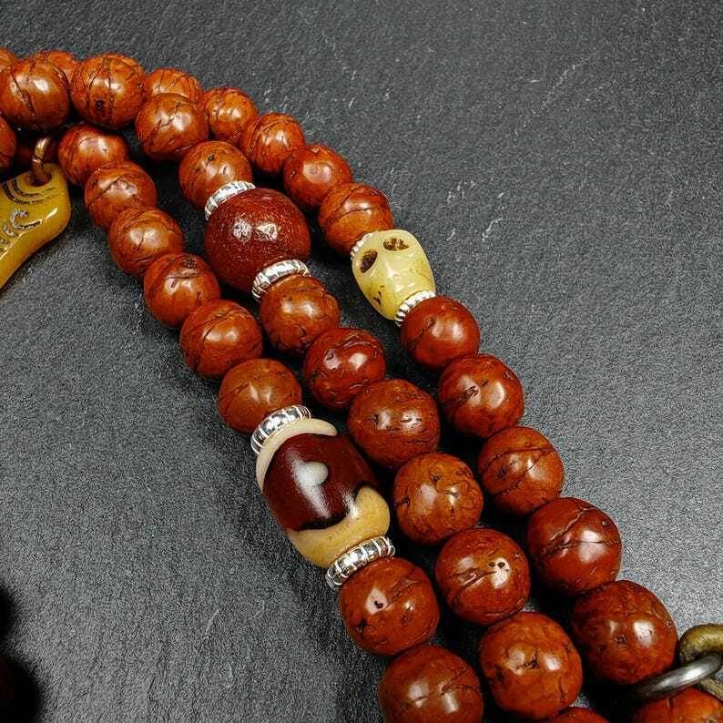 Mala Necklace, 10mm Prayer Beads - Gandhanra-ART
