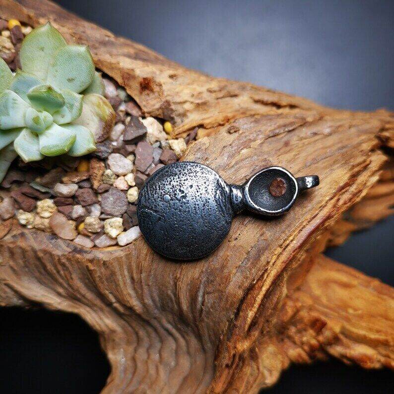 Gandhanra Handmade Tibetan Buddhist Amulet,Skull Sitavana and Flame Pendant - Gandhanra-ART