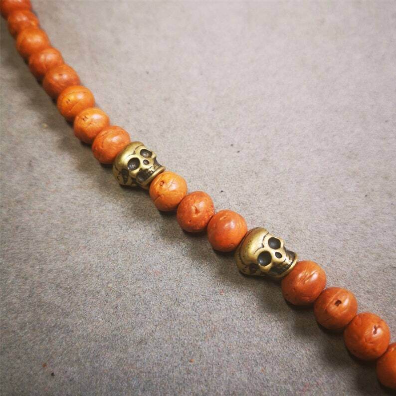 Mala Spacer Beads,Citipati Skull Marker Beads for Prayer Bead Necklace - Gandhanra-ART