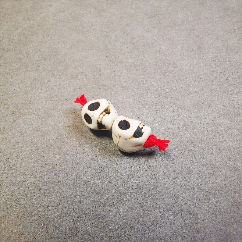 Citipati Skull Marker Beads 0.4"×0.47"