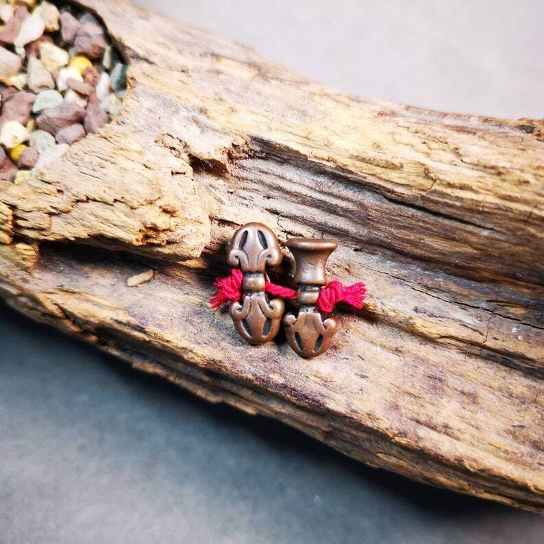 Amulet Pendant,Mini Vajra and Dorje Bell, Mala Accessories - Gandhanra-ART