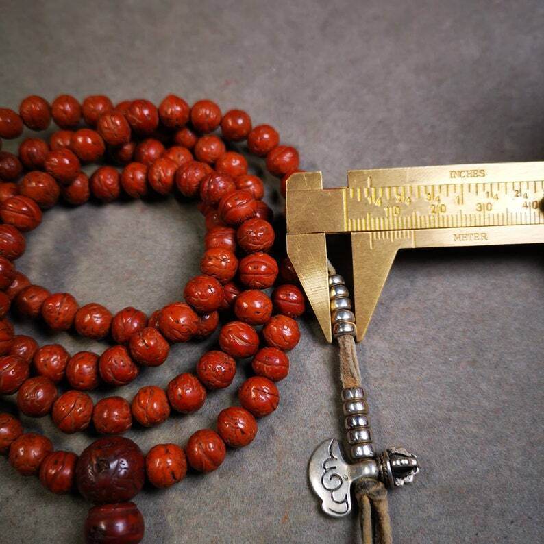 Old Mala,8mm Prayer Beads - Gandhanra-ART