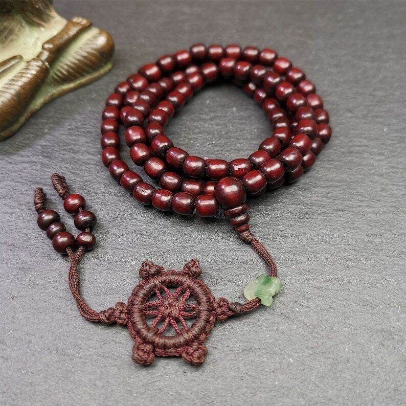 Rosewood Beads Mala,Prayer Beads Necklace - Gandhanra-ART