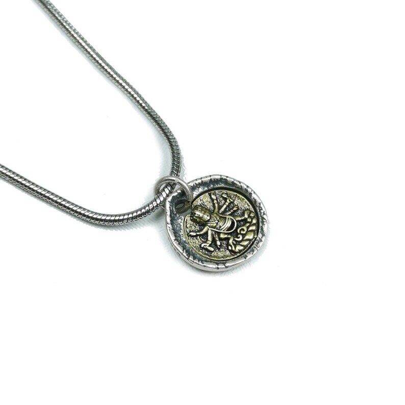 Tibetan Buddhism Lucky Charm, Silver Amulet of Mahakala,Ganesha Elephant,Stupa - Gandhanra-ART