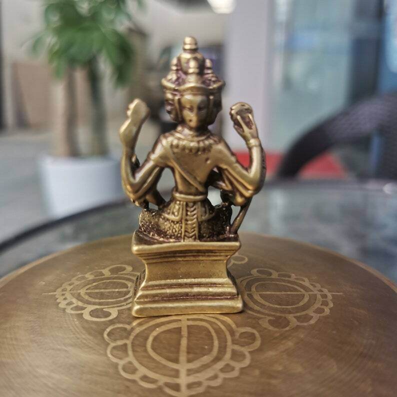 Gandhanra Vintage Brahma Statue,Made of Brass - Gandhanra-ART