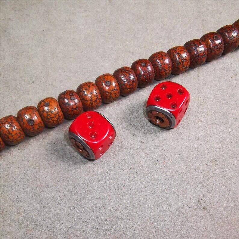 Mala Spacer Bead,Yak Bone Dice Marker Beads for Prayer Beads Necklace - Gandhanra-ART