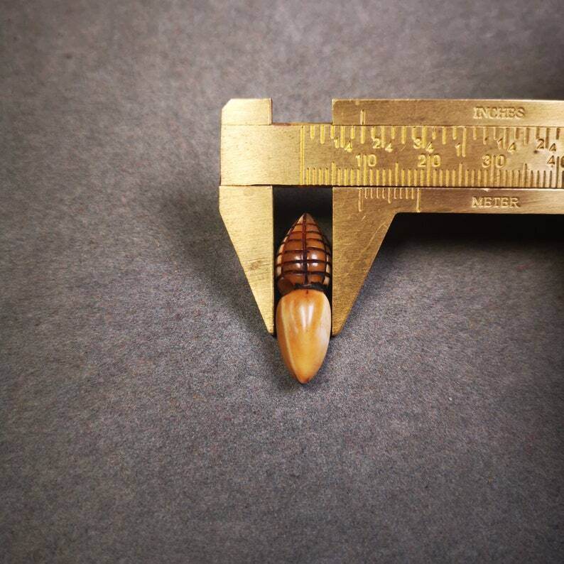 Yak Bone Carved Spacer Bead for Mala,Niang La TsaTsa Statue,Stupa Amulet - Gandhanra-ART
