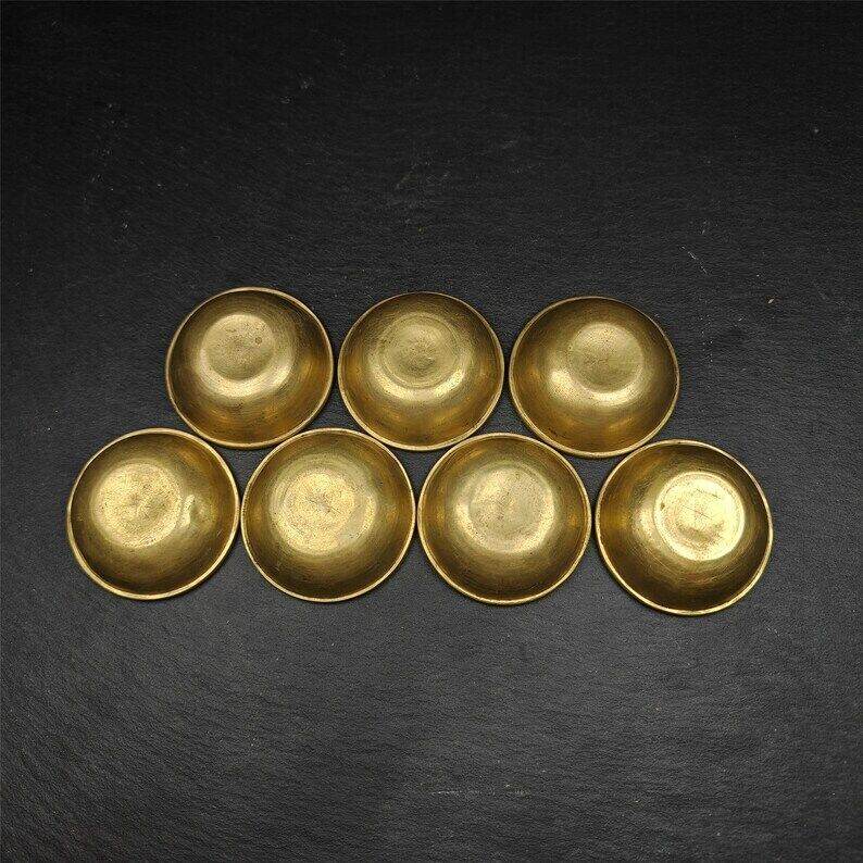 Water Offering Bowls,1 Set of 7 Yonchap Bowls,from Kathok - Gandhanra-ART