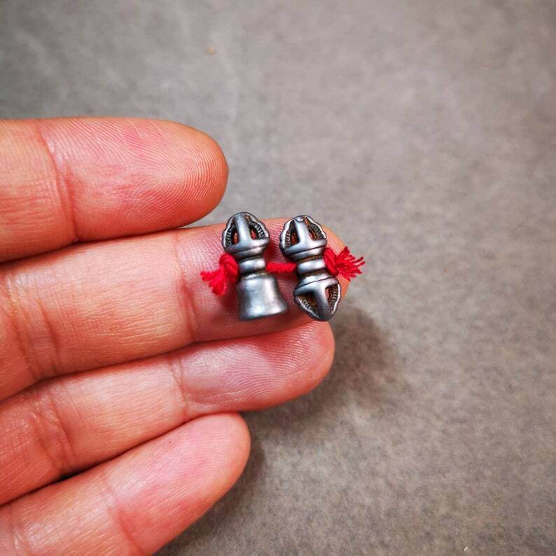 Amulet Pendant,Mini Vajra and Dorje Bell, Mala Accessories - Gandhanra-ART