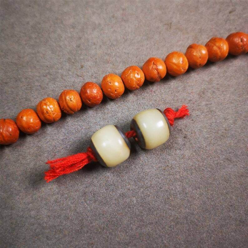 Mala Spacer Bead,Yak Bone Marker Beads for Prayer Beads Necklace - Gandhanra-ART