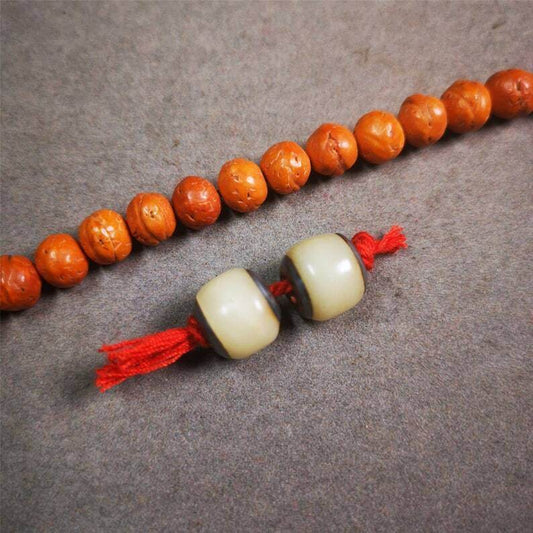 Mala Spacer Bead,Yak Bone Marker Beads for Prayer Beads Necklace - Gandhanra-ART