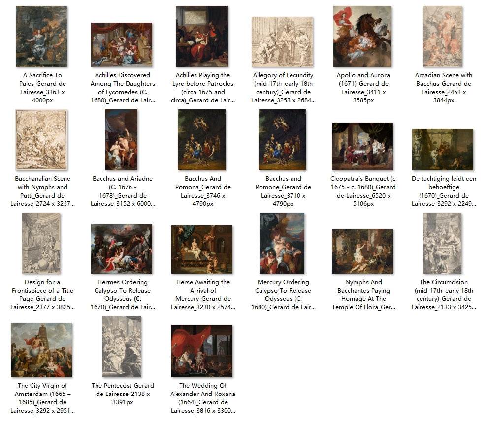 21 Painting Images by Gerard de Lairesse (Flemish, 1641-1711) - Gandhanra-ART