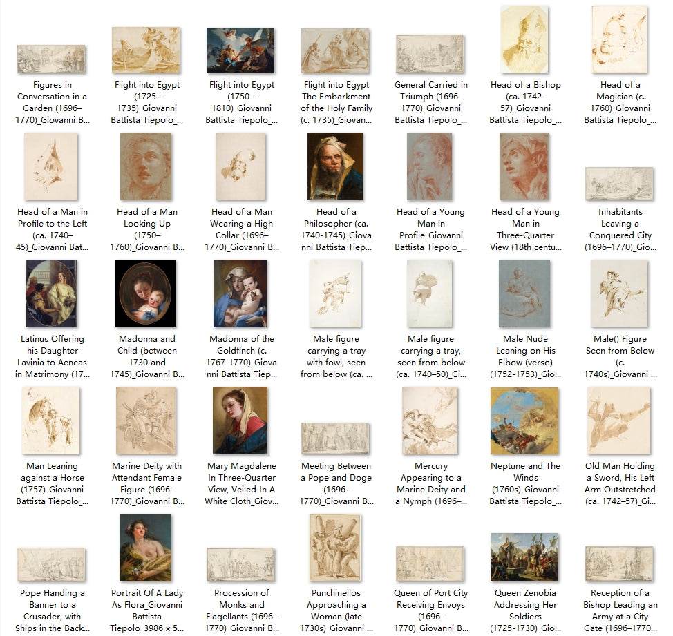 231 Painting Images by Giovanni Battista Tiepolo (Italian, 1696-1770) - Gandhanra-ART