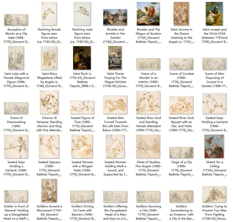 231 Painting Images by Giovanni Battista Tiepolo (Italian, 1696-1770) - Gandhanra-ART