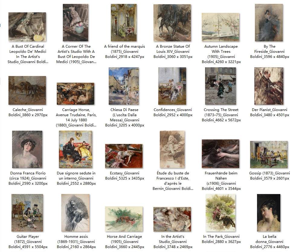79 Painting Images by Giovanni Boldini (Italian, 1842-1931) - Gandhanra-ART