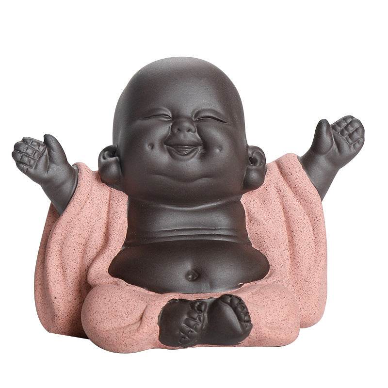 Purple Clay Maitreya Buddha Statues - Gandhanra-ART