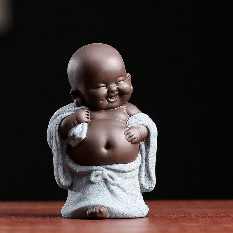 Purple Clay Maitreya Buddha Statues - Gandhanra-ART