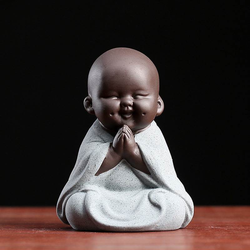 Purple Clay Maitreya Buddha Statues - Gandhanra-ART