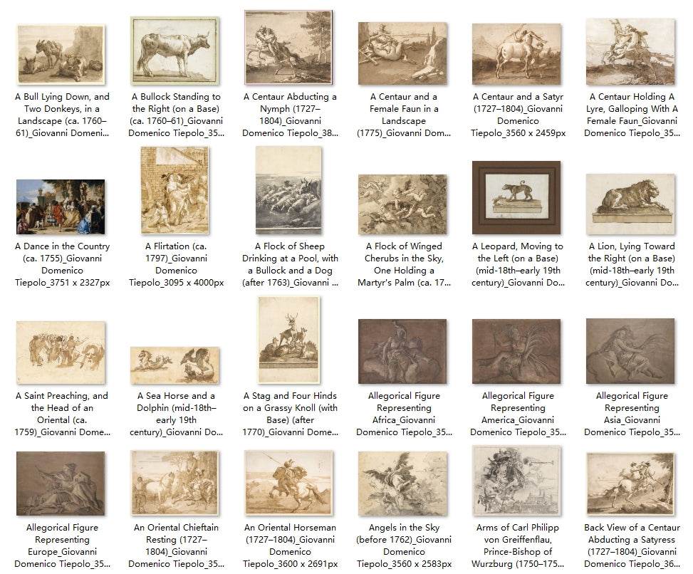 154 Painting Images by Giovanni Domenico Tiepolo (Italian, 1727-1804) - Gandhanra-ART