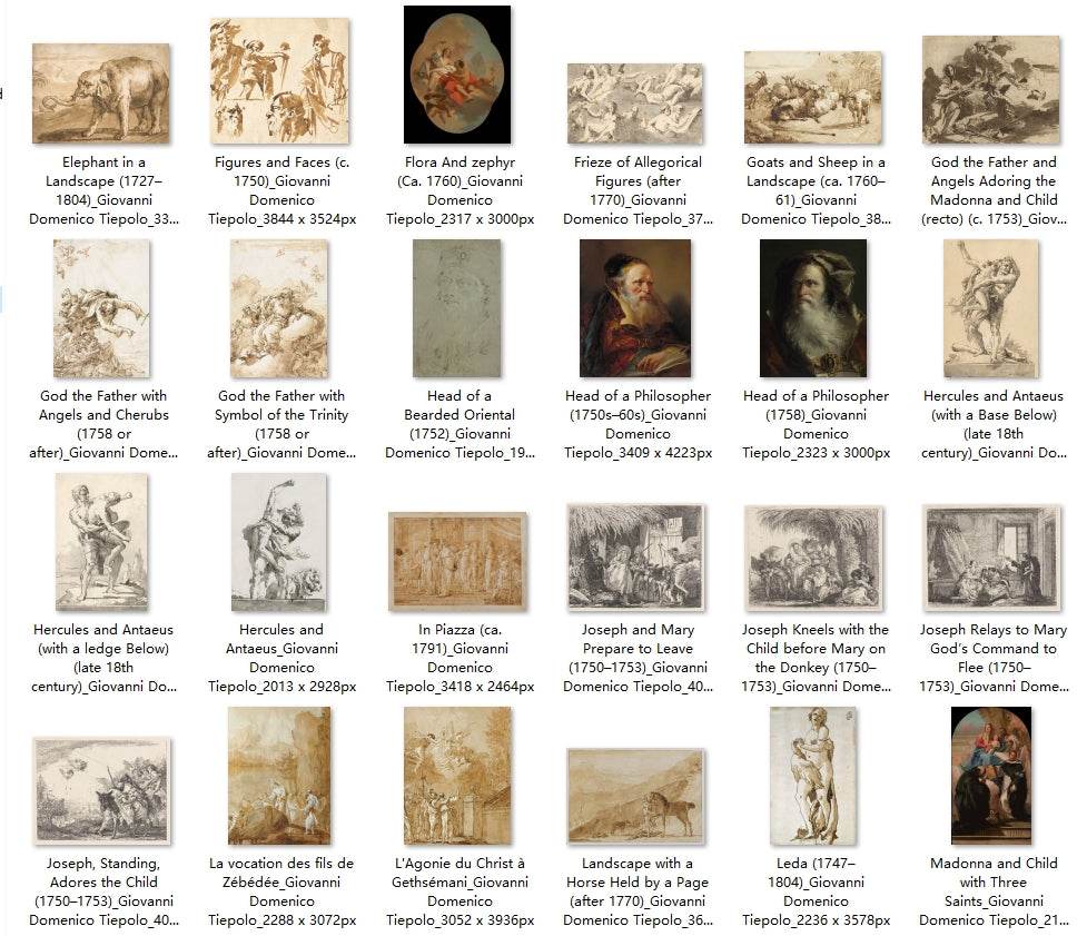 154 Painting Images by Giovanni Domenico Tiepolo (Italian, 1727-1804) - Gandhanra-ART