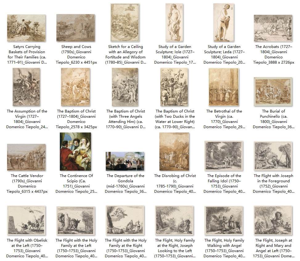 154 Painting Images by Giovanni Domenico Tiepolo (Italian, 1727-1804) - Gandhanra-ART