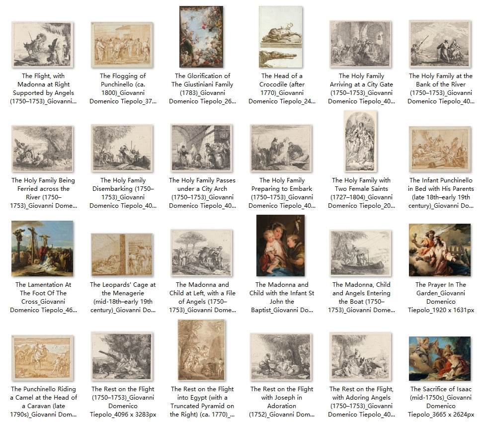 154 Painting Images by Giovanni Domenico Tiepolo (Italian, 1727-1804) - Gandhanra-ART