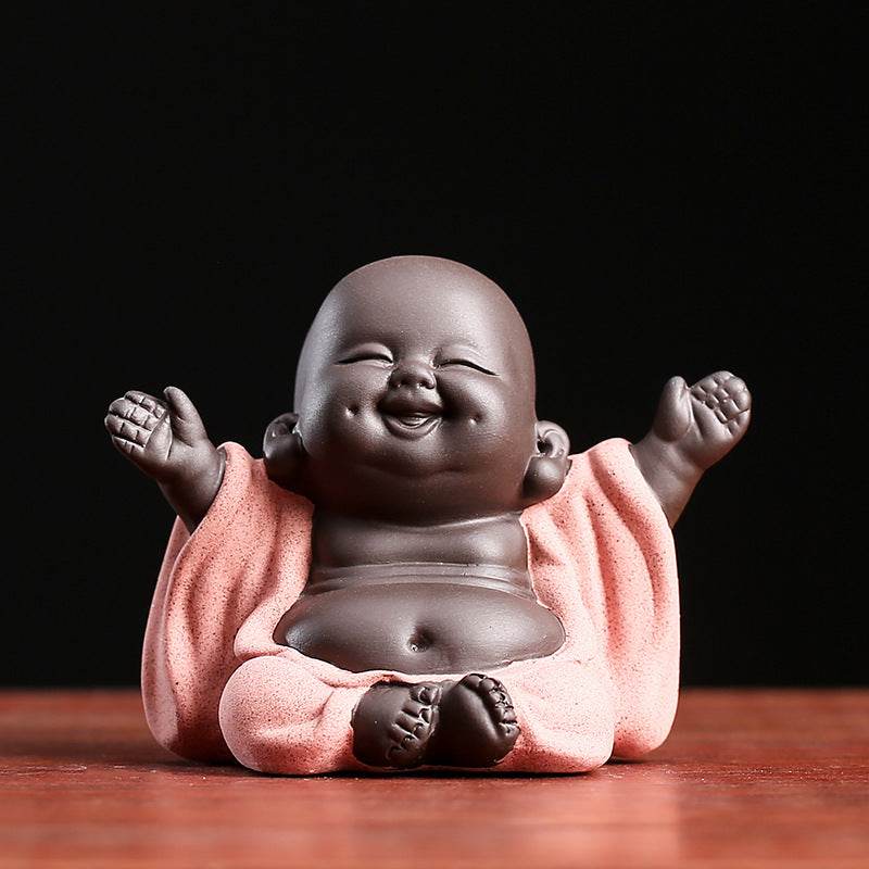 Purple Clay Maitreya Buddha Statues - Gandhanra-ART
