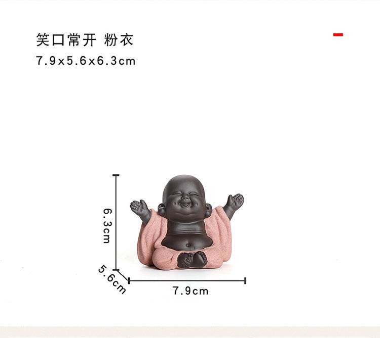 Purple Clay Maitreya Buddha Statues - Gandhanra-ART