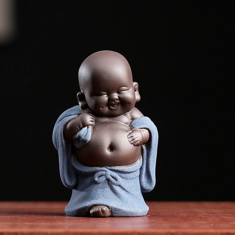 Purple Clay Maitreya Buddha Statues - Gandhanra-ART