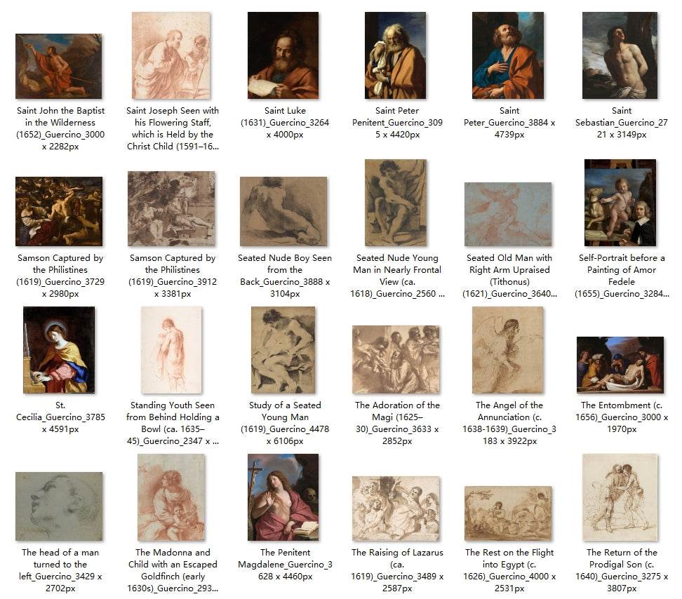 83 Painting Images by Guercino (Italian, 1591-1666) - Gandhanra-ART