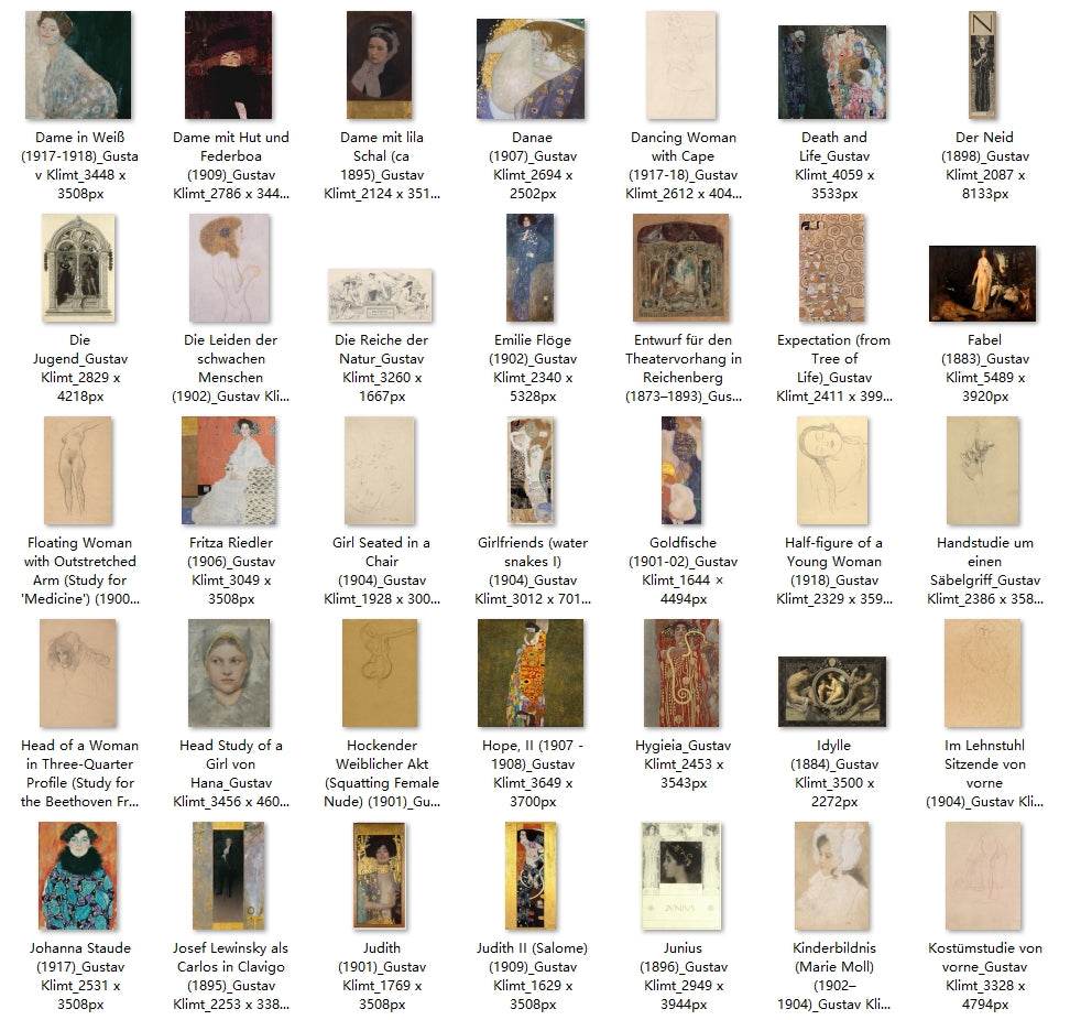 182 Painting Images by Gustav Klimt (Austrian, 1862-1918) - Gandhanra-ART