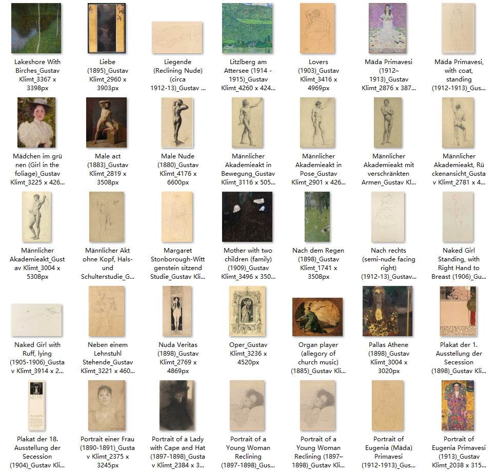 182 Painting Images by Gustav Klimt (Austrian, 1862-1918) - Gandhanra-ART