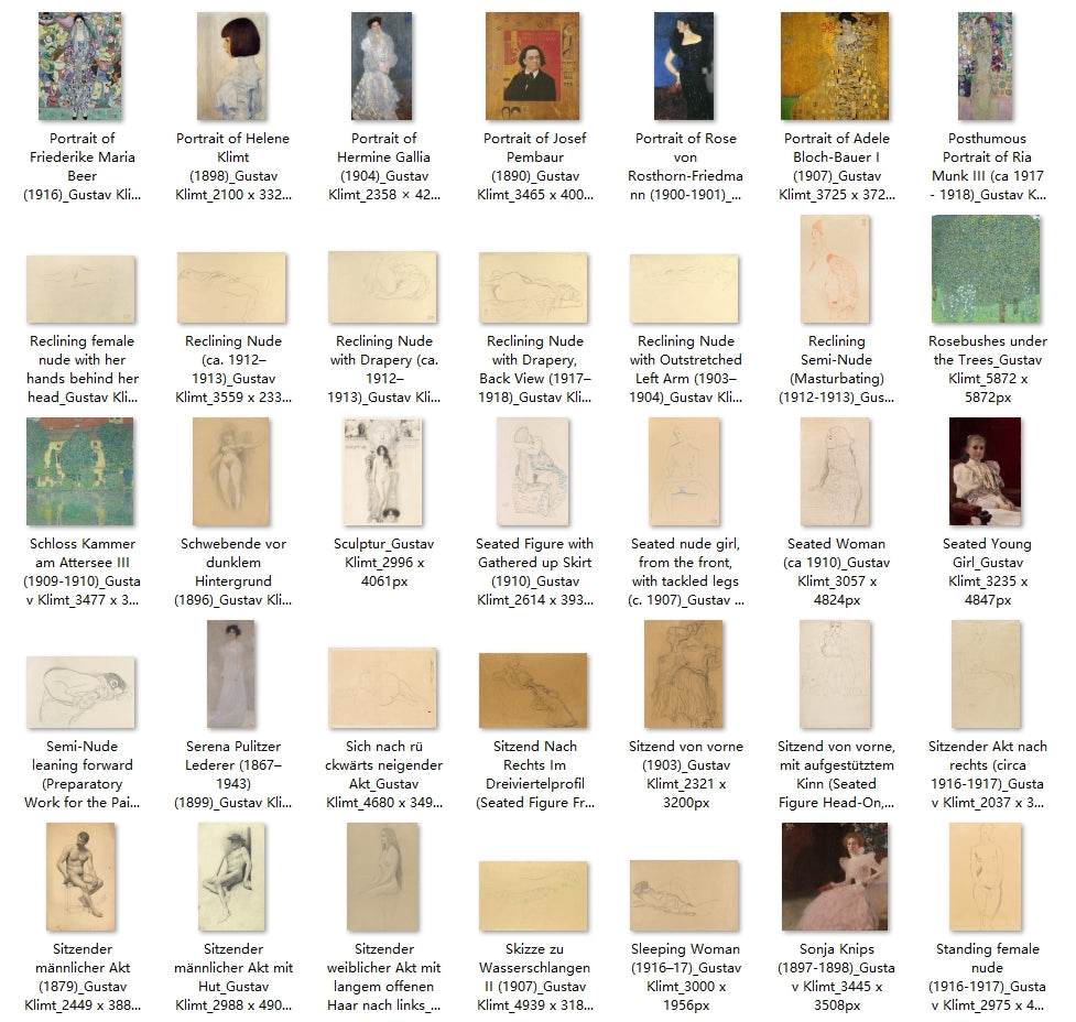 182 Painting Images by Gustav Klimt (Austrian, 1862-1918) - Gandhanra-ART