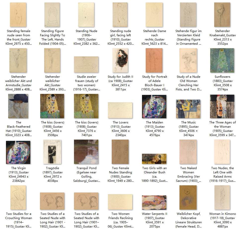 182 Painting Images by Gustav Klimt (Austrian, 1862-1918) - Gandhanra-ART