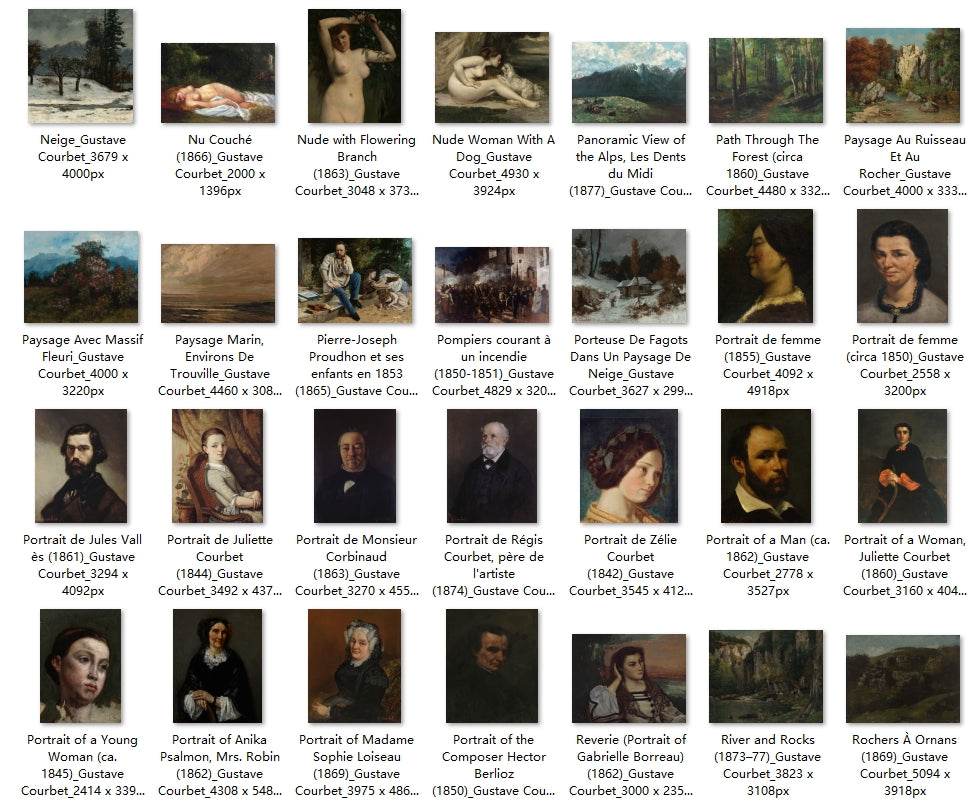 158 Painting Images by Gustave Courbet (French, 1819-1877) - Gandhanra-ART