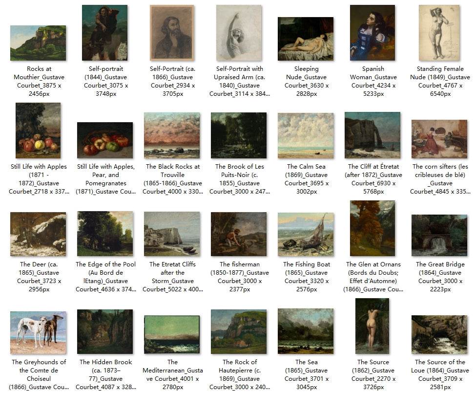 158 Painting Images by Gustave Courbet (French, 1819-1877) - Gandhanra-ART