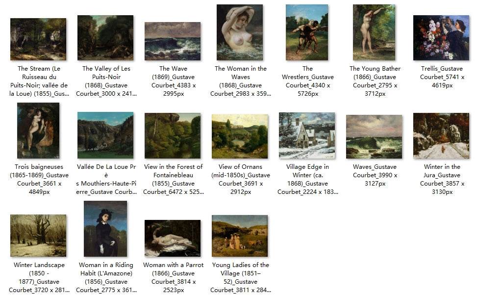 158 Painting Images by Gustave Courbet (French, 1819-1877) - Gandhanra-ART