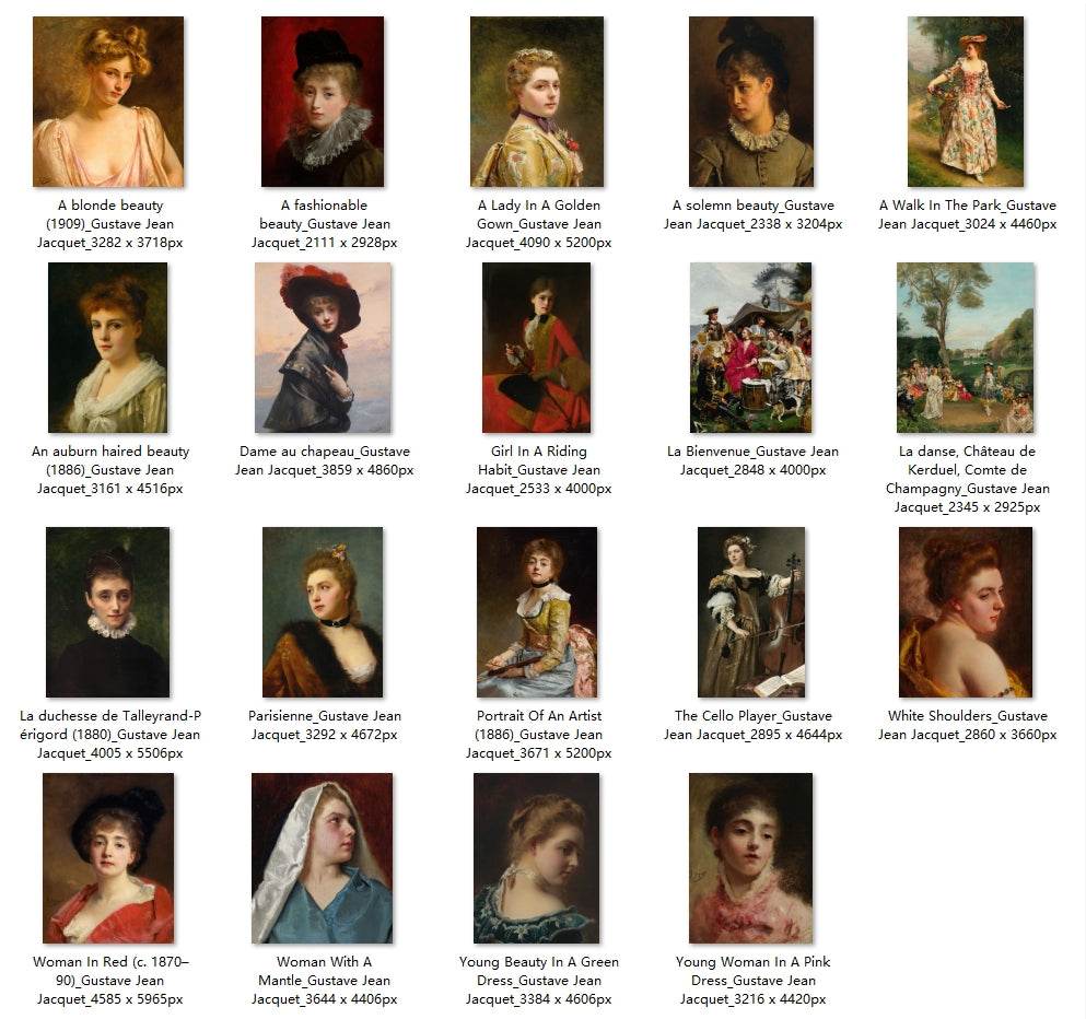 19 Painting Images by Gustave Jean Jacquet (French, 1846-1909) - Gandhanra-ART