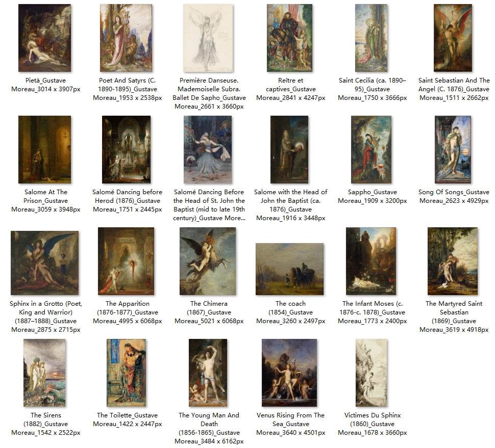 47 Painting Images by Gustave Moreau (French, 1826-1898) - Gandhanra-ART