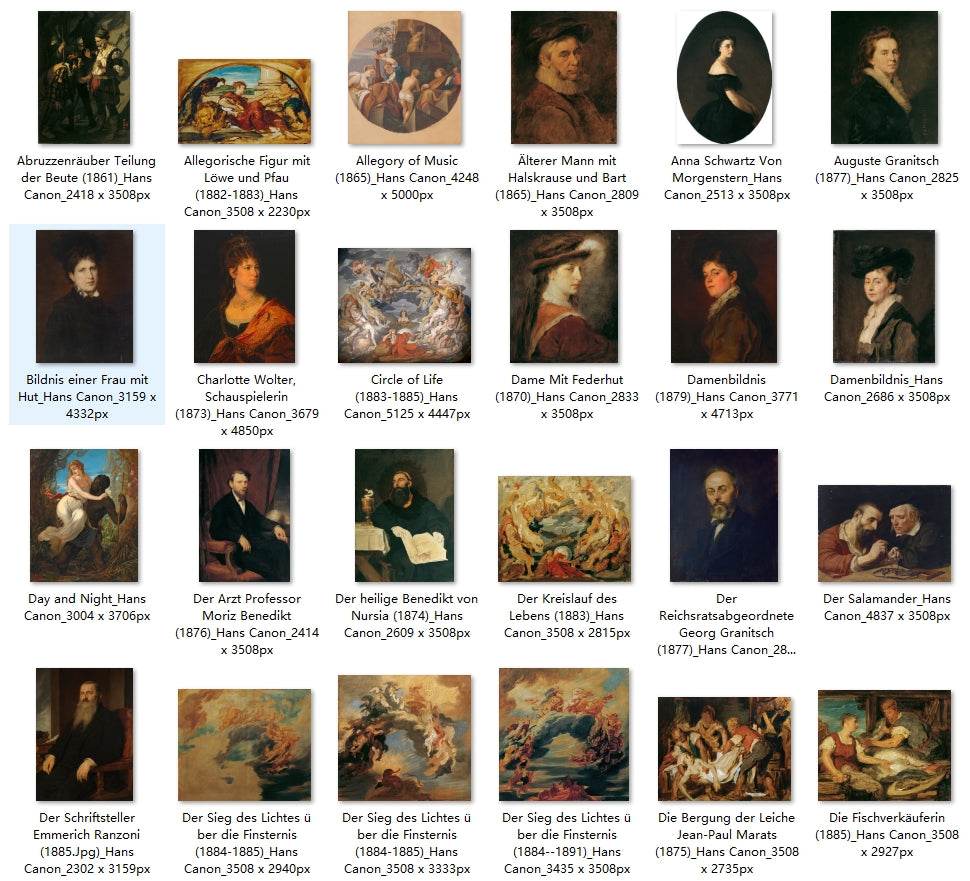 63 Painting Images by Hans Canon (Austrian, 1829 - 1885) - Gandhanra-ART