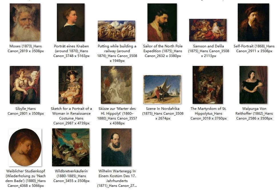 63 Painting Images by Hans Canon (Austrian, 1829 - 1885) - Gandhanra-ART