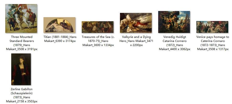 109 Painting Images by Hans Makart (Austrian, 1840 - 1884) - Gandhanra-ART
