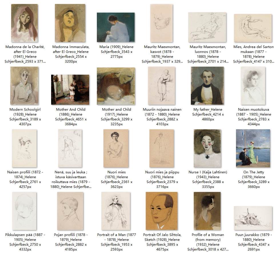 121 Painting Images by Helene Schjerfbeck (Finnish, 1862 – 1946) - Gandhanra-ART
